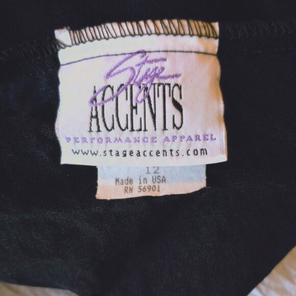 Elegant Black Sparkle Evening Twin Set Blouse sz 12 - Picture 8 of 9